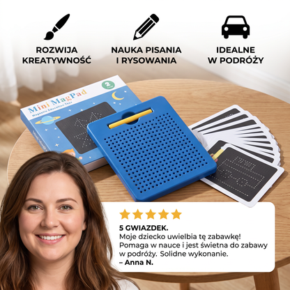 Magnetyczna tablica 2 w 1 do pisania i rysowania z doczepianymi kształtami dla dzieci