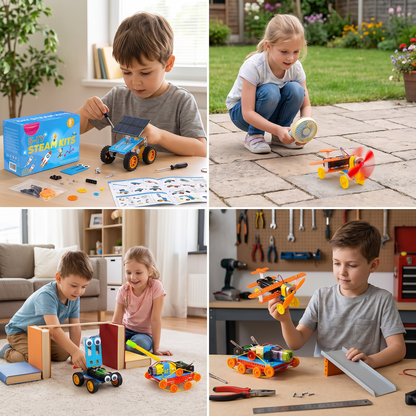 Edukacyjny zestaw konstrukcyjny STEM 5 w 1 do samodzielnego budowania pojazdów