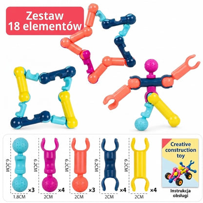 Edukacyjny zestaw konstrukcyjny DIY z ruchomymi elementami