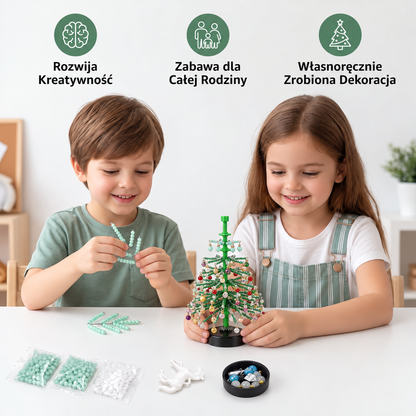 Zestaw DIY do tworzenia świątecznej choinki z kryształowych koralików