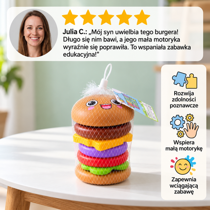 Interaktywna obrotowa układanka Burger – Gra zręcznościowa w układanie