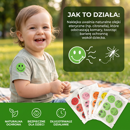 Naturalne Plastry Odstraszające Komary dla Dzieci i Niemowląt (100 szt.)