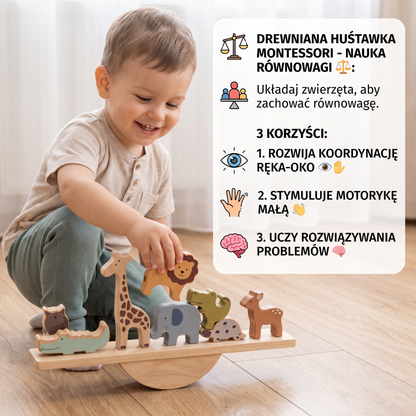 Drewniana Huśtawka Montessori dla Dzieci