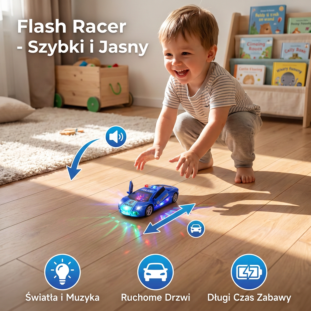 Flash Racer – Szybki i Świecący Samochodzik Zabawka