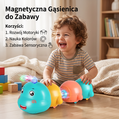 Magnetyczna Gąsienica do Skręcania i Zabawy dla Dzieci
