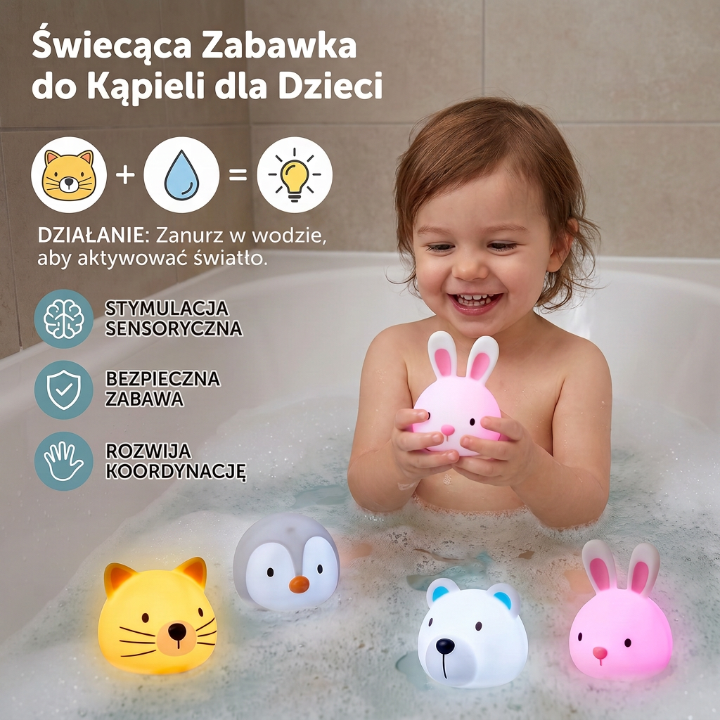 Świecąca Zabawka Kąpielowa dla Dzieci