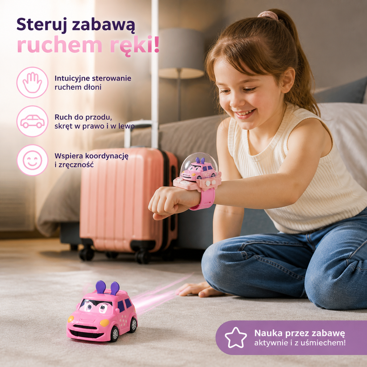 CarExplorer – Samochód Zdalnie Sterowany Opaską na Nadgarstek