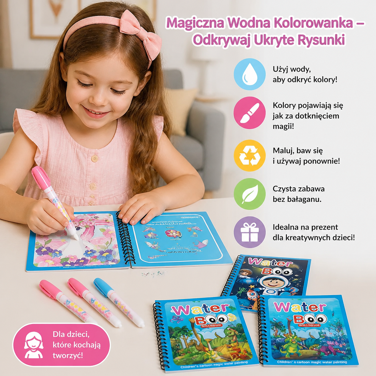 Magiczna Wodna Kolorowanka – Odkrywaj Ukryte Rysunki