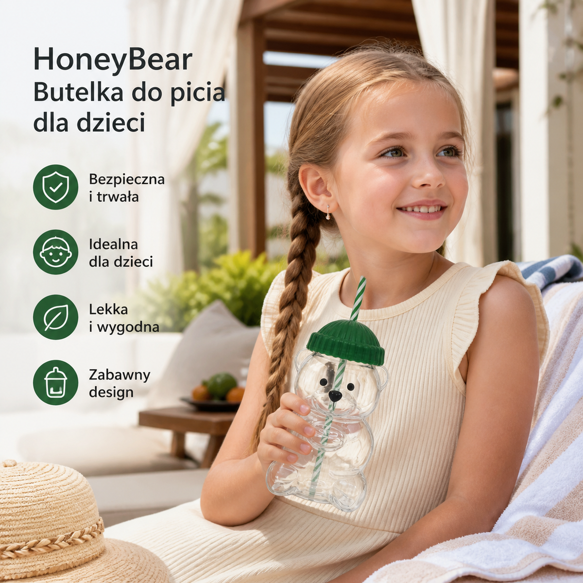 Butelka do picia HoneyBear dla dzieci