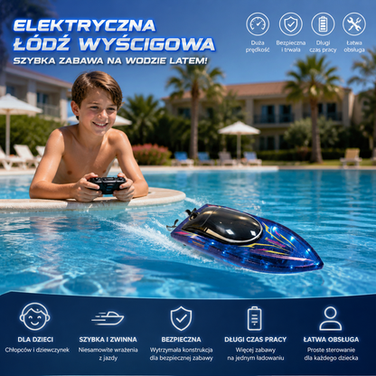 Elektryczna łódź wyścigowa do szybkiej zabawy na wodzie latem