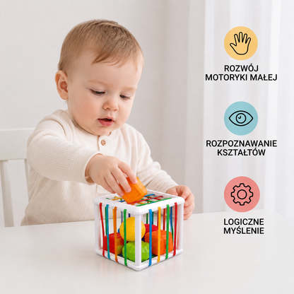 Pudełko Montessori do sortowania kształtów – gra rozwijająca motorykę
