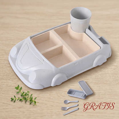 Zestaw Naczyń dla Dzieci w Kształcie Samochodu