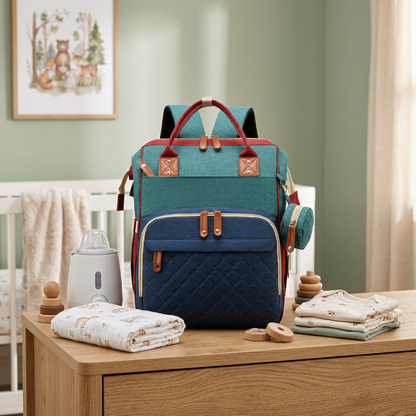 Plecak na pieluchy 3 w 1 z rozkładanym łóżeczkiem dla niemowląt – idealny dla rodziców w podróży