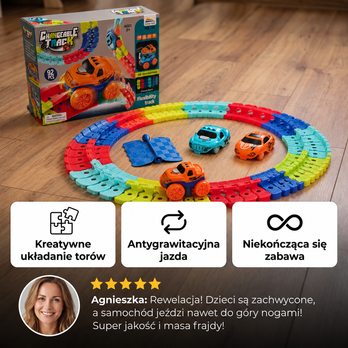 CrazyRide – tor dla samochodzików z efektem unoszenia się