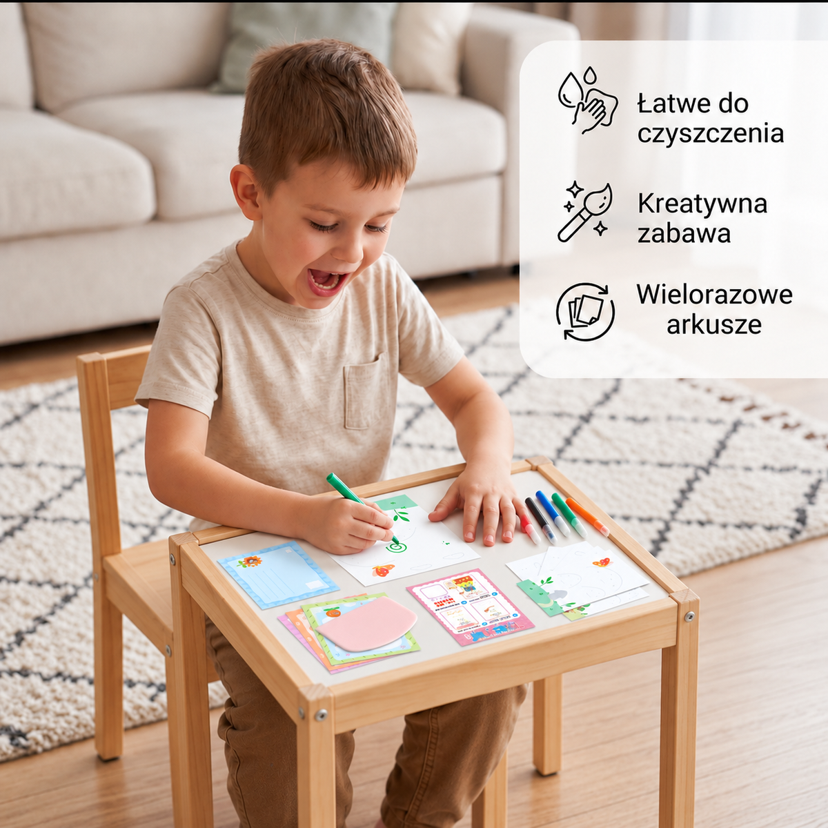 Kreatywny tęczowy zestaw do malowania i wycierania