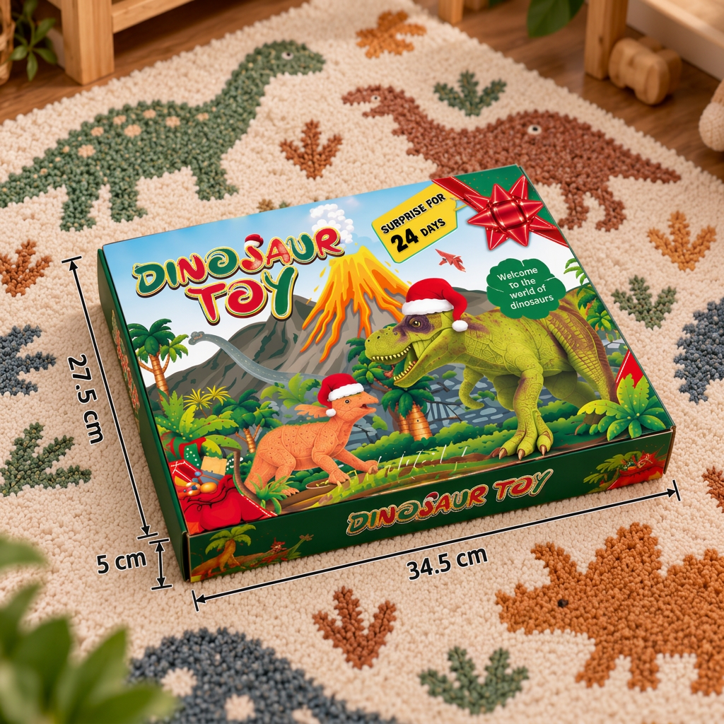 24-dniowy kalendarz adwentowy z dinozaurami i figurkami-niespodziankami