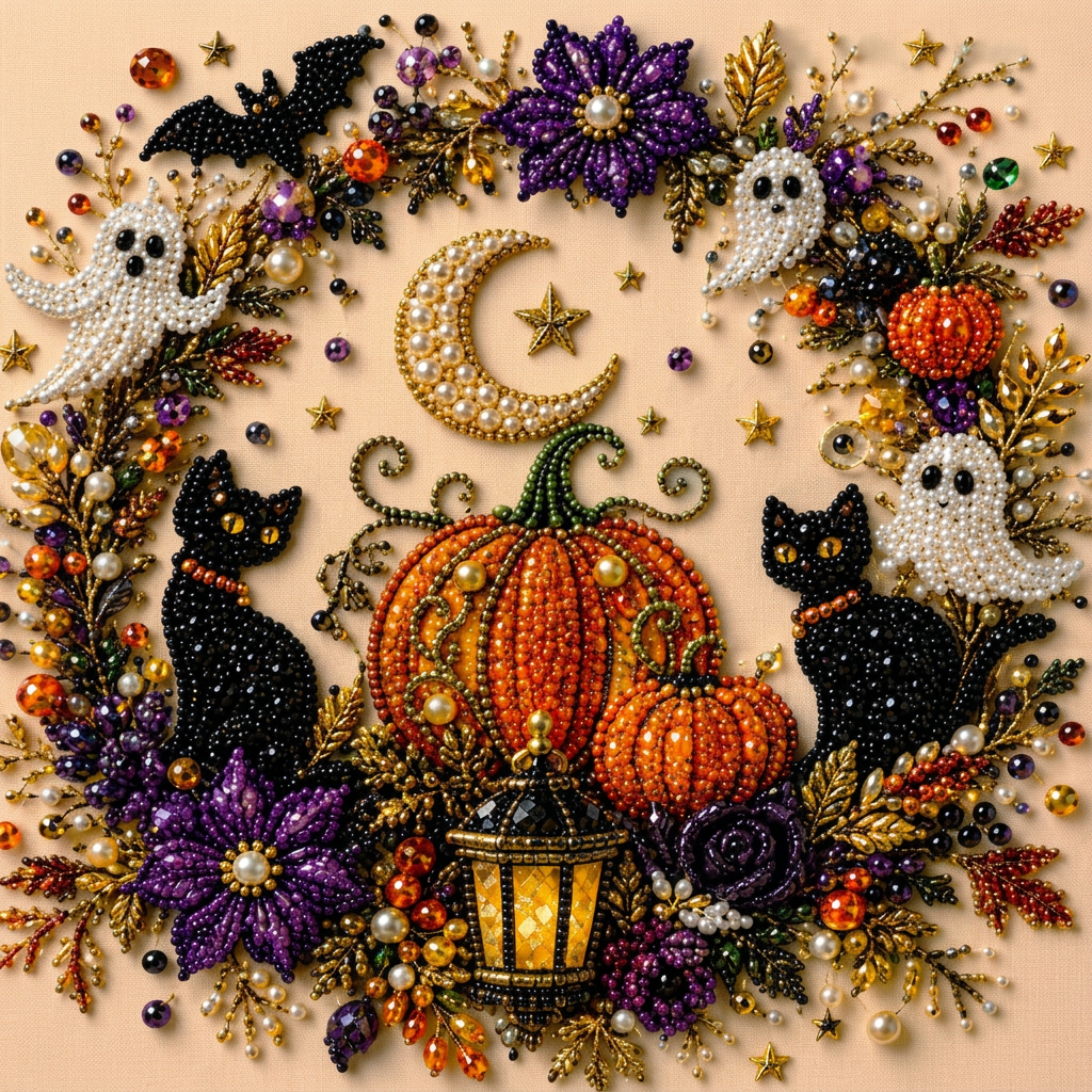 Halloweenowy zestaw DIY do diamentowego malowania