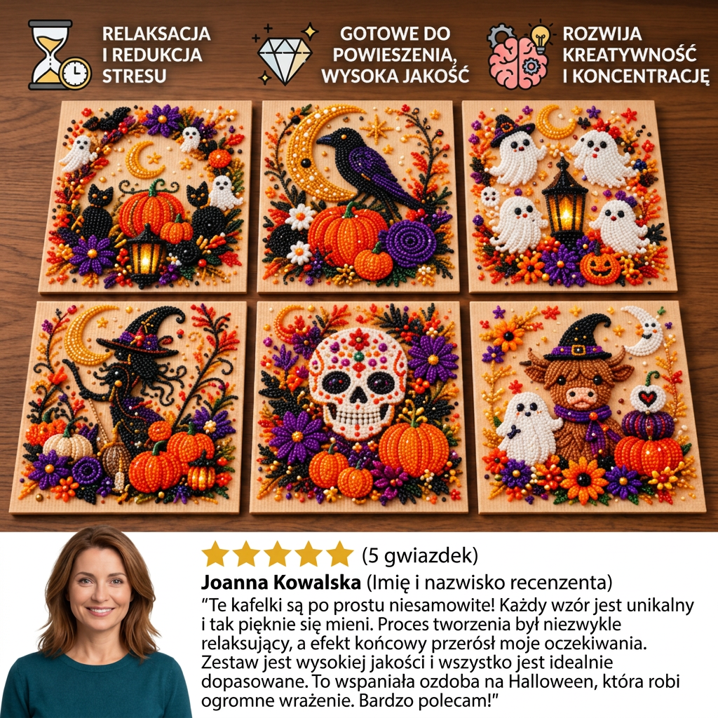 Halloweenowy zestaw DIY do diamentowego malowania