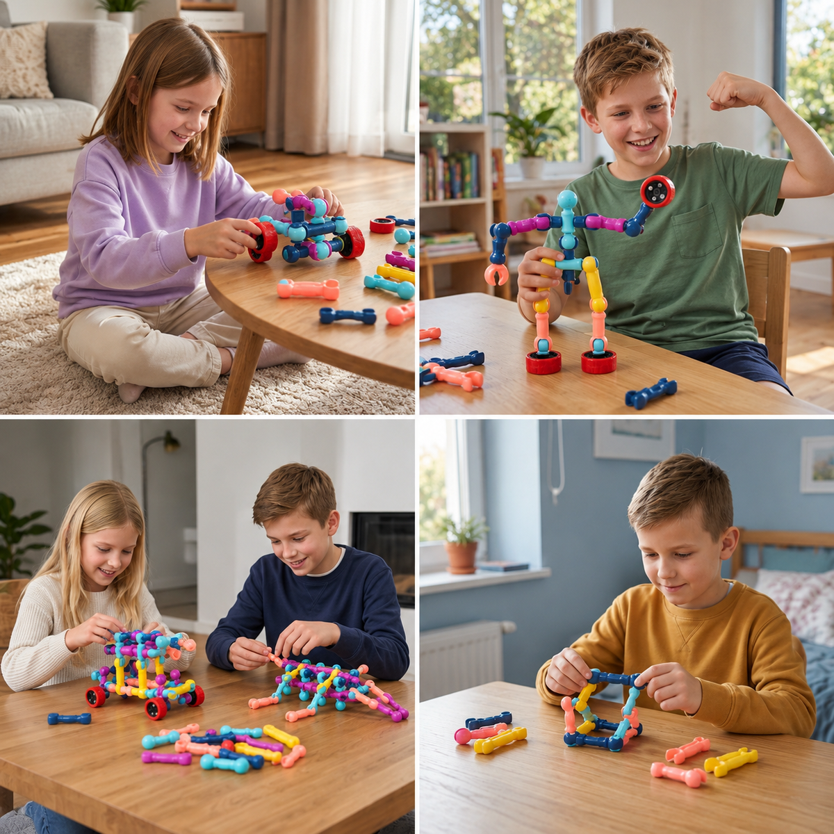 Edukacyjny zestaw konstrukcyjny DIY z ruchomymi elementami