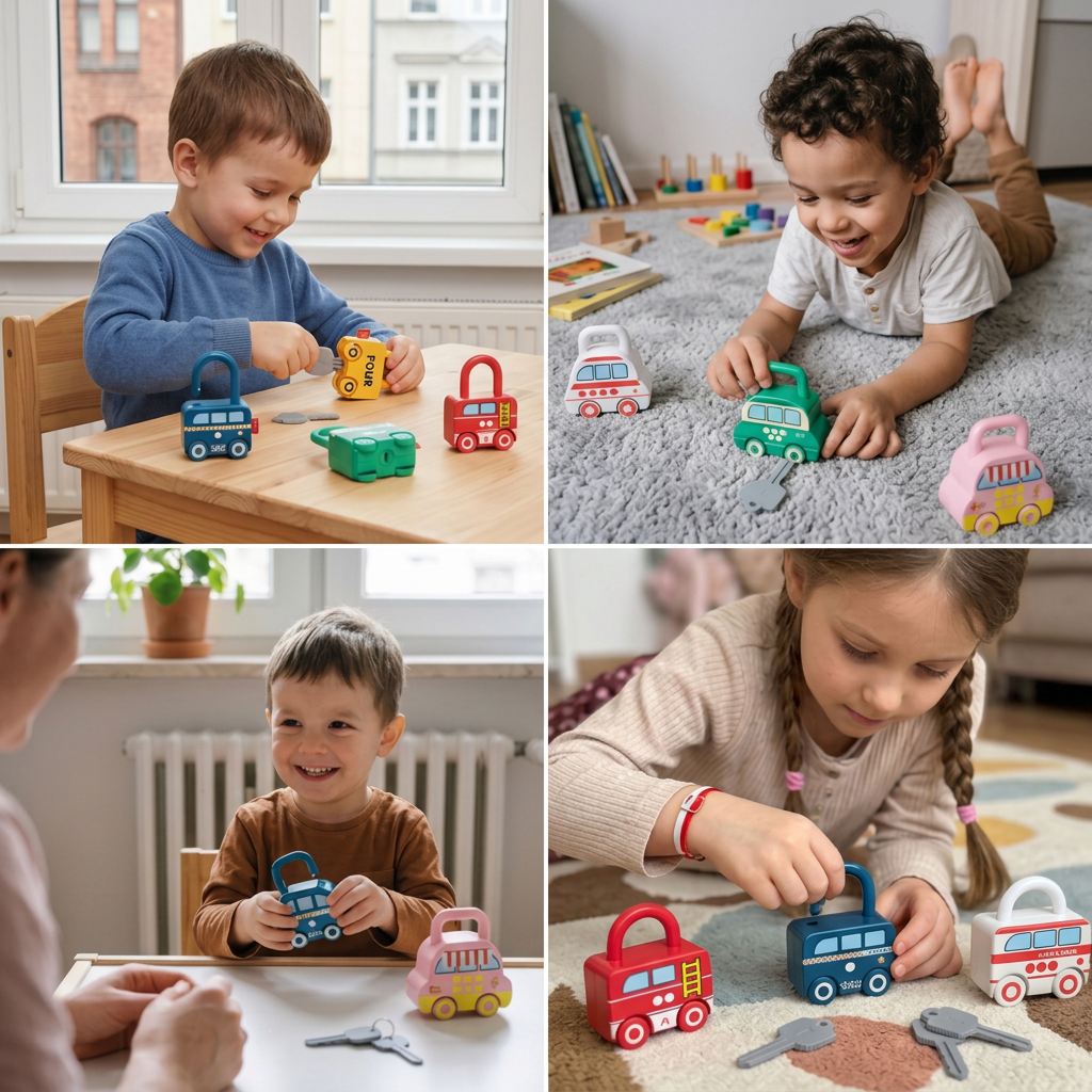 InteractiveLocks – zabawka edukacyjna Montessori z interaktywnymi zamkami