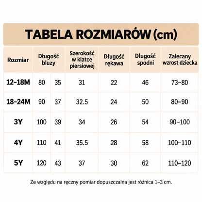 Komplet dla niemowląt z bluzą z haftowanym misiem i dopasowanymi spodniami dresowymi