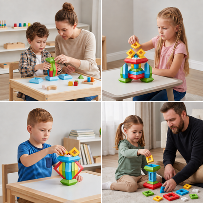 Przyjazne dzieciom kamienie Montessori do układania