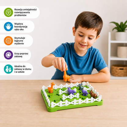 Montessori – puzzle ze zwierzętami gospodarskimi i gra edukacyjna