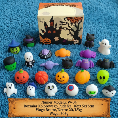 Zmywalny i wielorazowy zestaw zabawek Squishy na Halloween – na przyjęcia i cukierek albo psikus