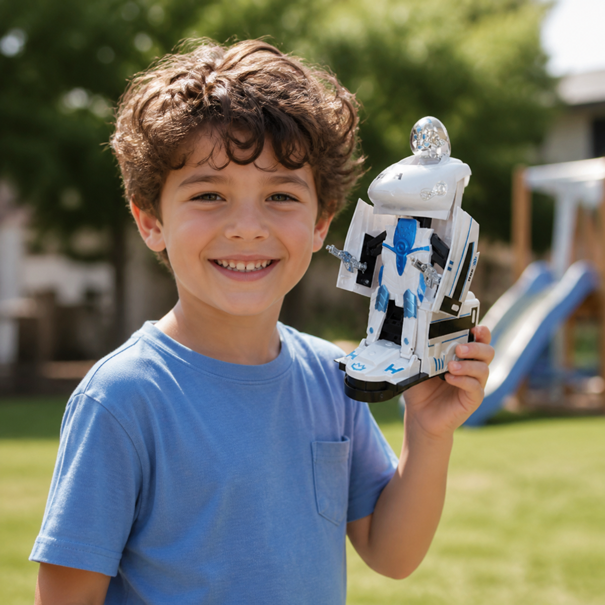 Transformujący pociąg robot zabawka dla dzieci