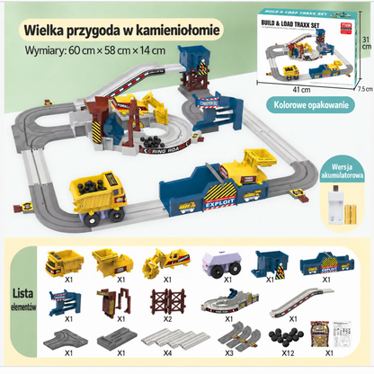 Interaktywny elektryczny zestaw kolejowy „Przygoda w kamieniołomie”