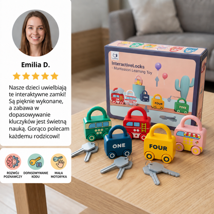 InteractiveLocks – zabawka edukacyjna Montessori z interaktywnymi zamkami