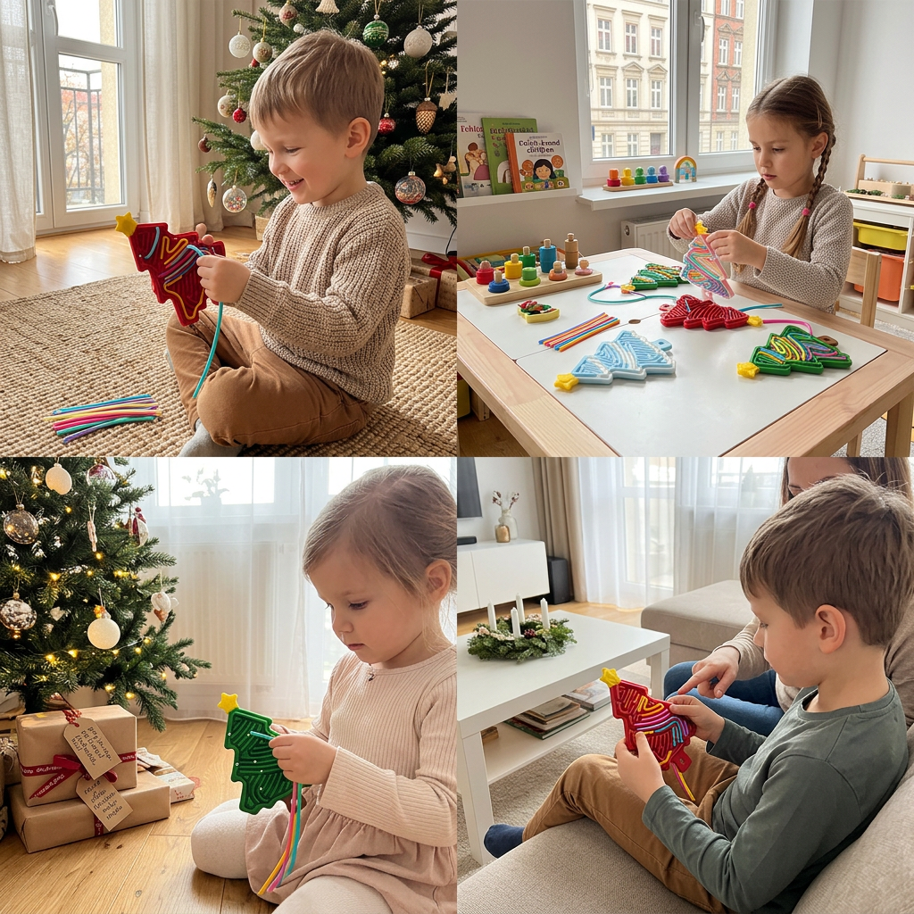 Sensoryczna zabawka dla dzieci w świątecznym stylu