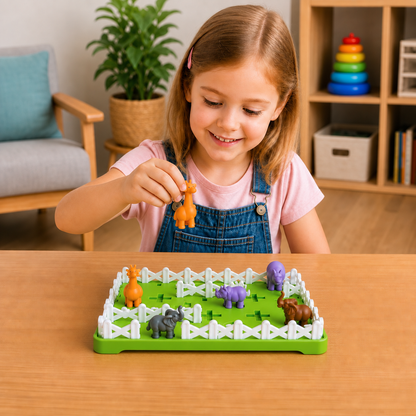 Montessori – puzzle ze zwierzętami gospodarskimi i gra edukacyjna