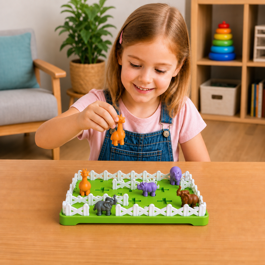 Montessori – puzzle ze zwierzętami gospodarskimi i gra edukacyjna