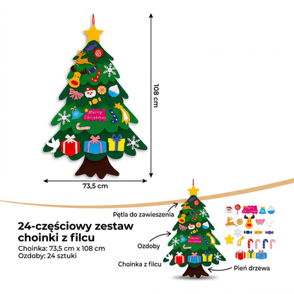 ChristmasFelt – Montessori Filcowa Choinka 3D