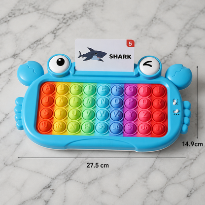 Interaktywny mówiący tablet edukacyjny z kartami, klawiaturą Pop-It oraz grami do nauki pisowni i wymowy