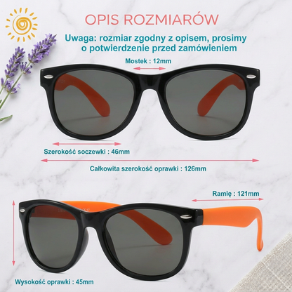 Elastyczne Okulary Przeciwsłoneczne dla Dzieci z Niezniszczalną Oprawką