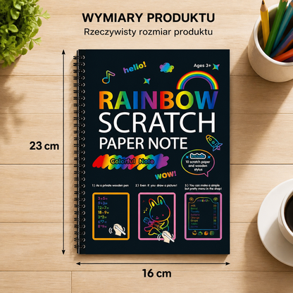 Magiczny tęczowy papier do wydrapywania