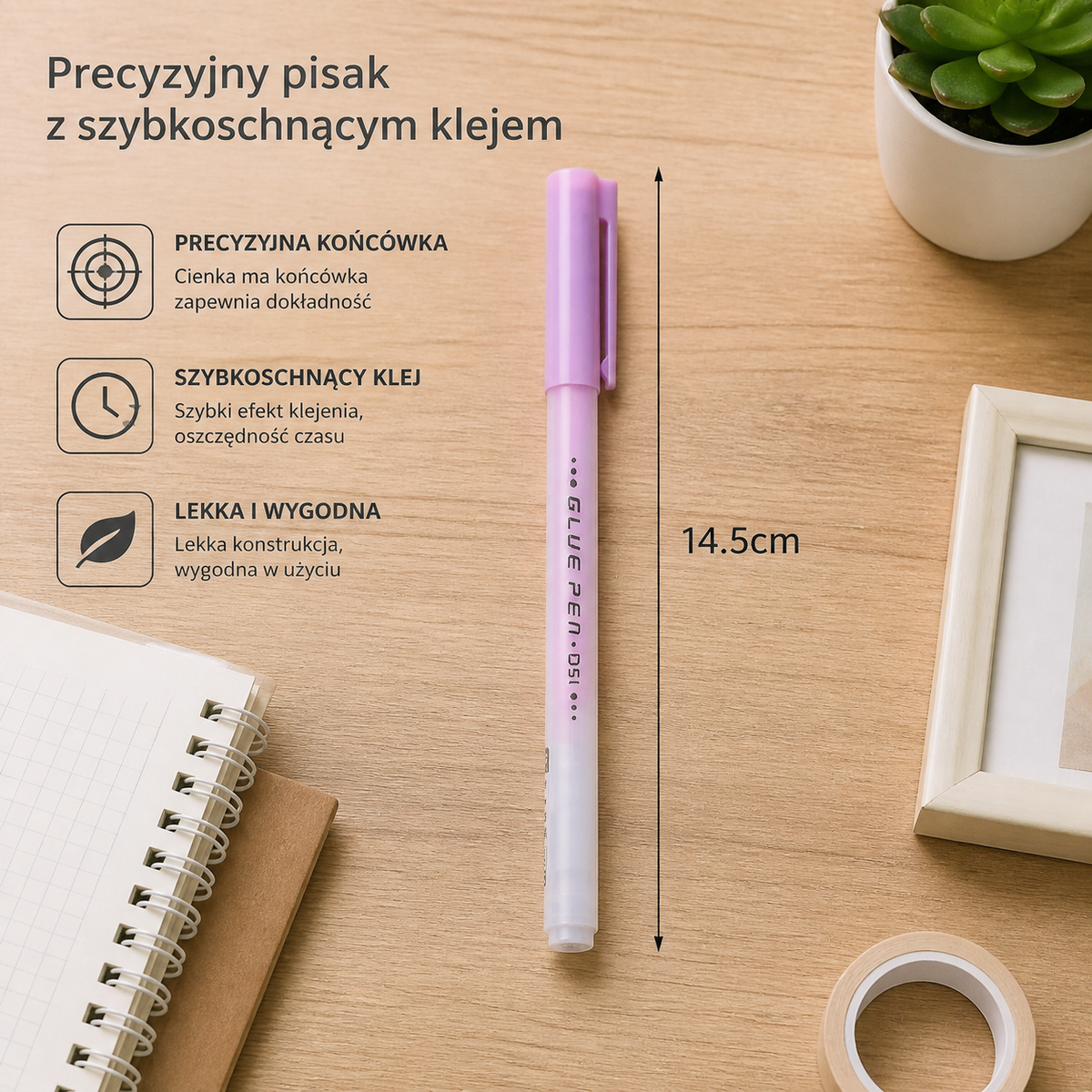 Precyzyjny pisak z szybkoschnącym klejem