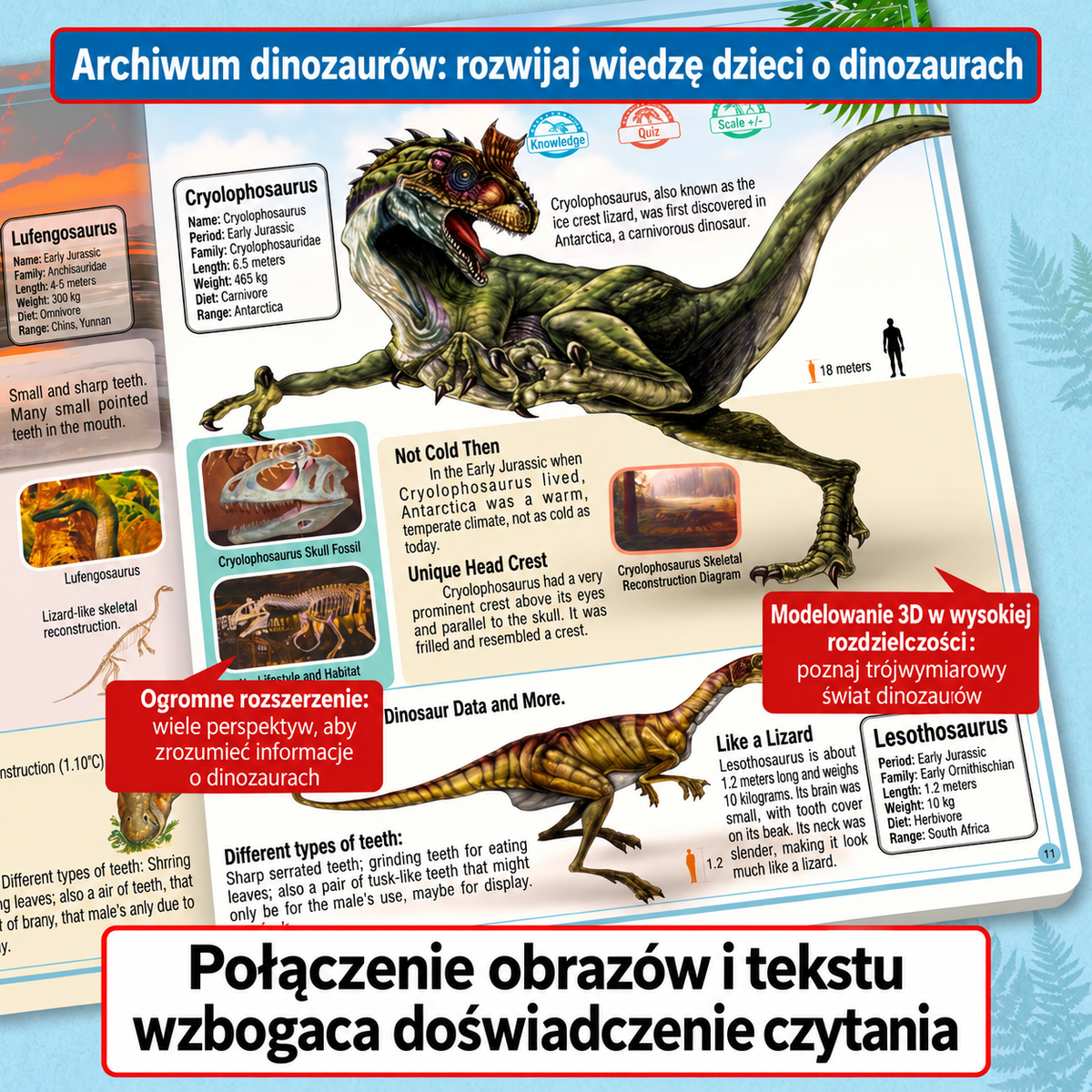 Interaktywna mówiąca encyklopedia dinozaurów