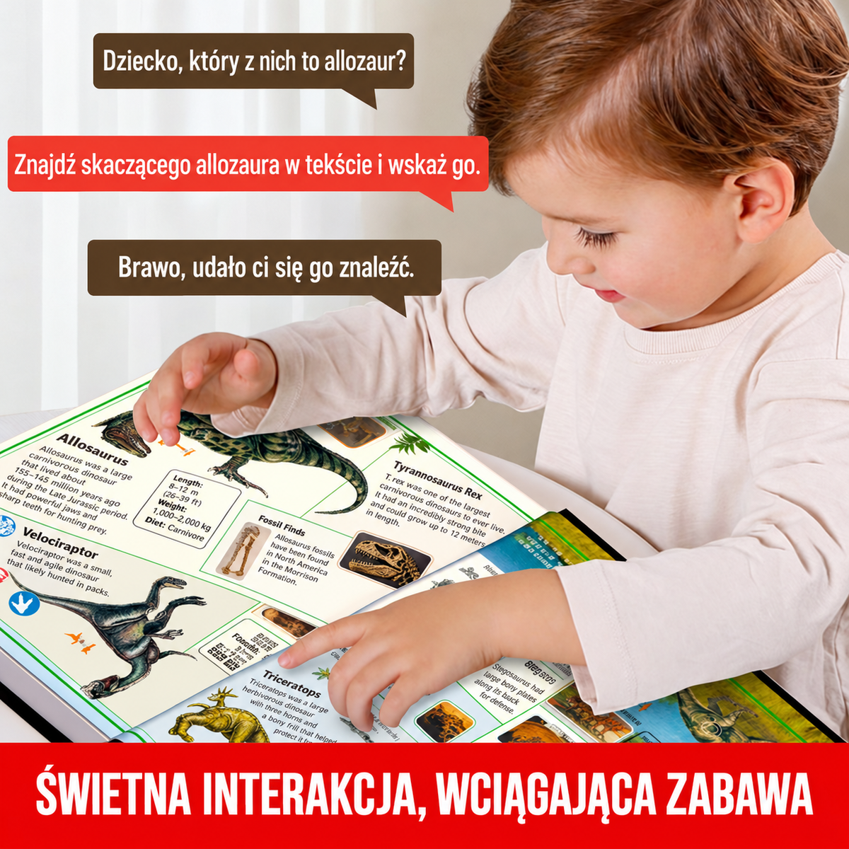 Interaktywna mówiąca encyklopedia dinozaurów