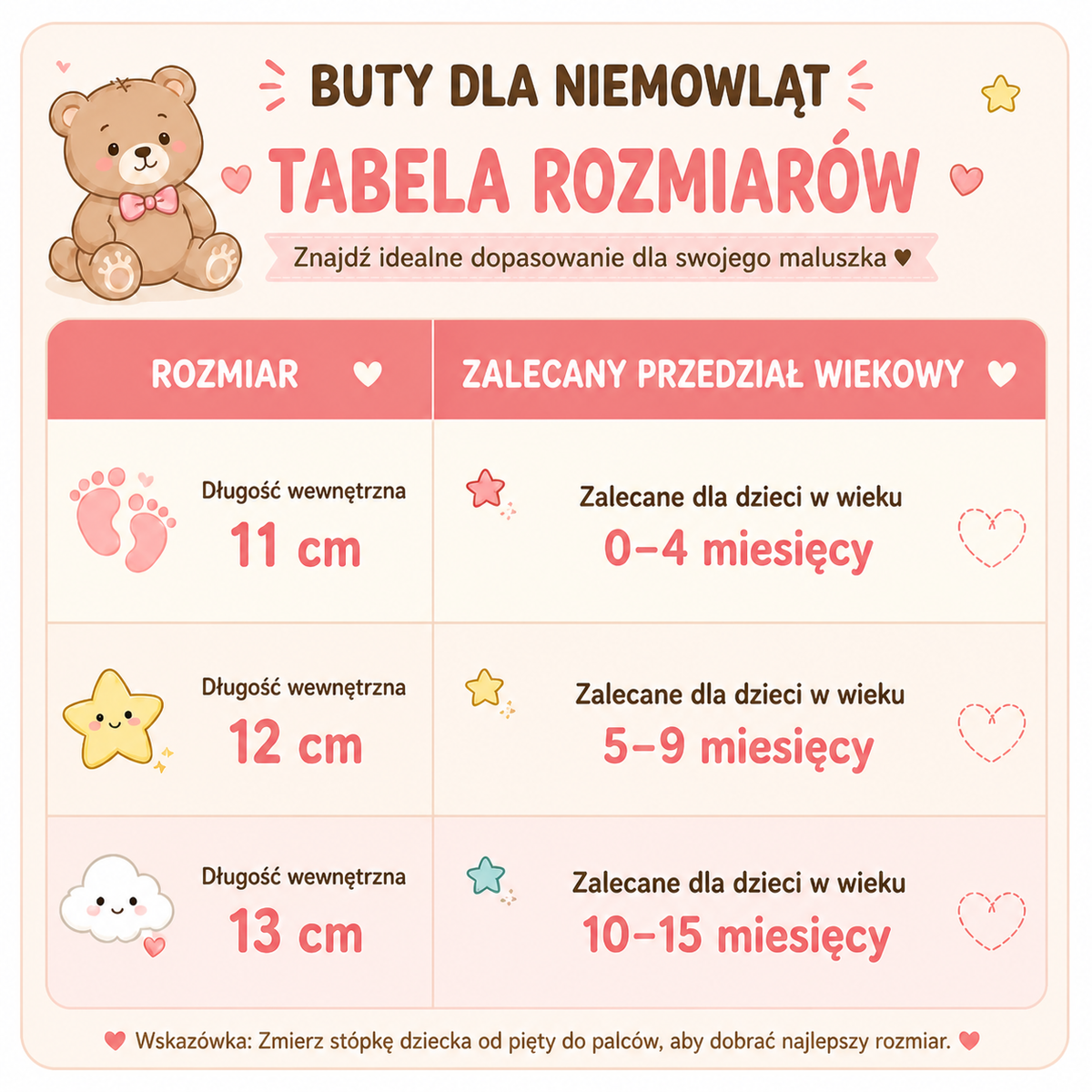 Ciepłe i przytulne buciki niemowlęce z polarową podszewką i miękką, antypoślizgową podeszwą
