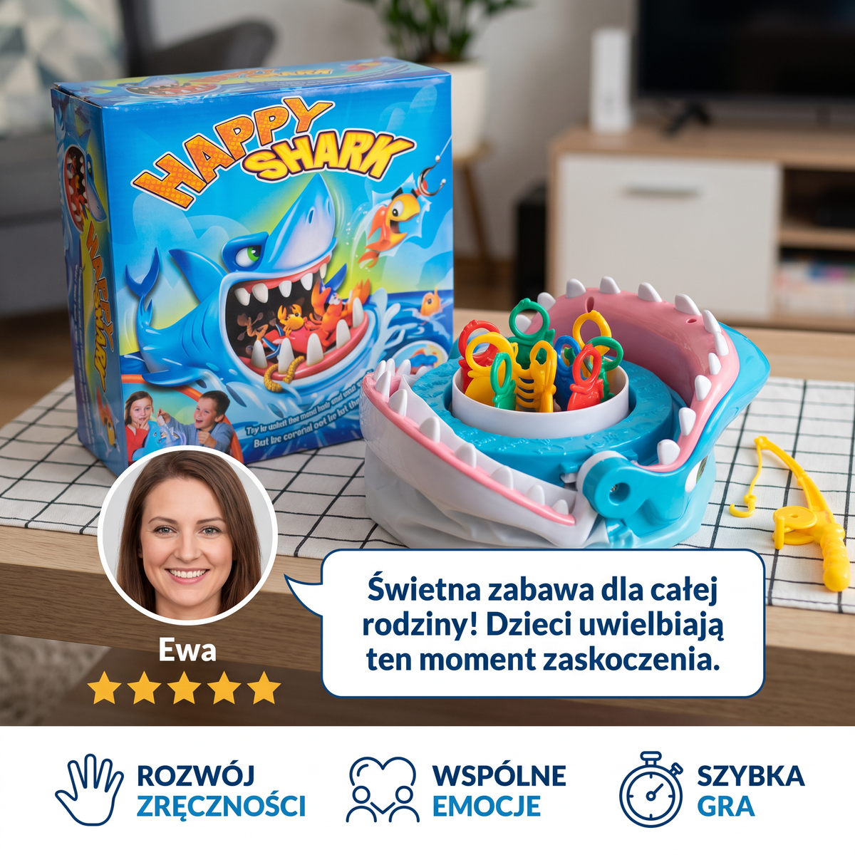 Rodzinna gra zręcznościowa „Atak Rekina”