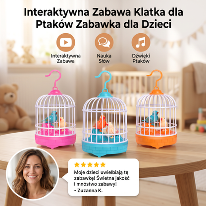 Interaktywna Klatka z Mówiącym Ptaszkiem – Zabawka dla Dzieci