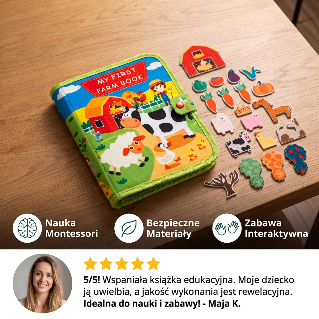 Edukacyjna Książeczka Montessori z Opowieściami o Farmie