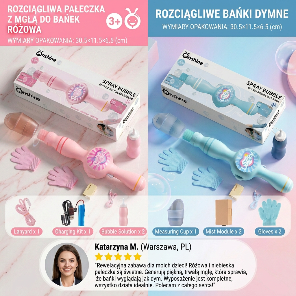 Maszynka do Baniek Mydlanych z Efektem Dymu dla Dzieci
