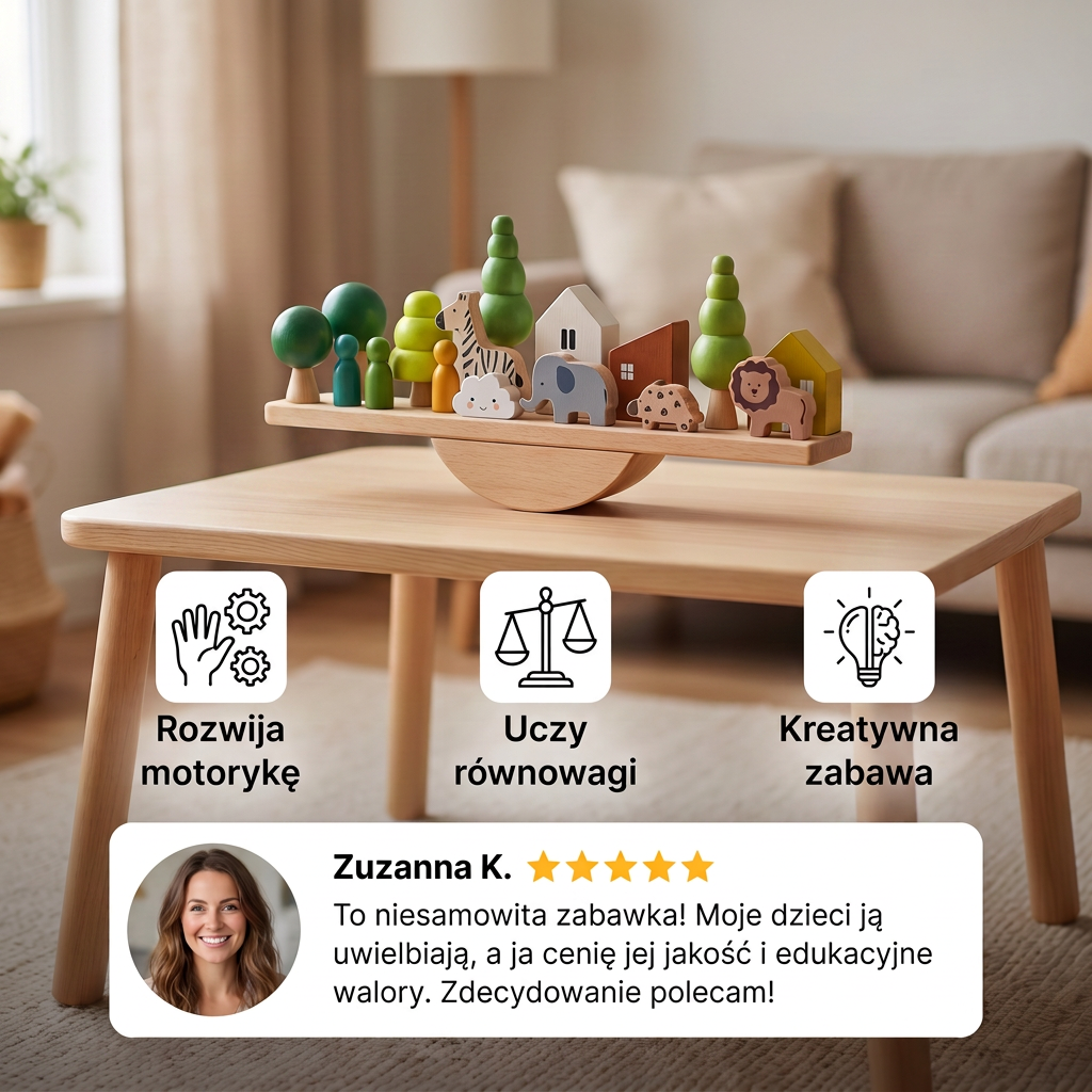 Drewniana Huśtawka Montessori dla Dzieci