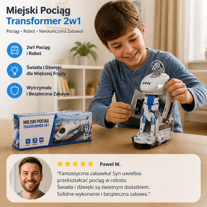 Transformujący pociąg robot zabawka dla dzieci