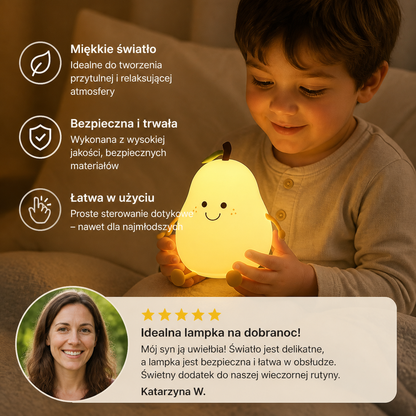 Przytulna Lampka Nocna Gruszka – Dla Spokojnego Snu