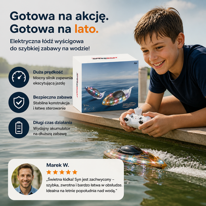 Elektryczna łódź wyścigowa do szybkiej zabawy na wodzie latem